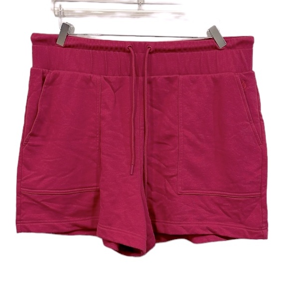 Lou & Grey Cotton Blend Fuchsia Pink Lounge Shorts With Pockets SIZE XL - Picture 1 of 7